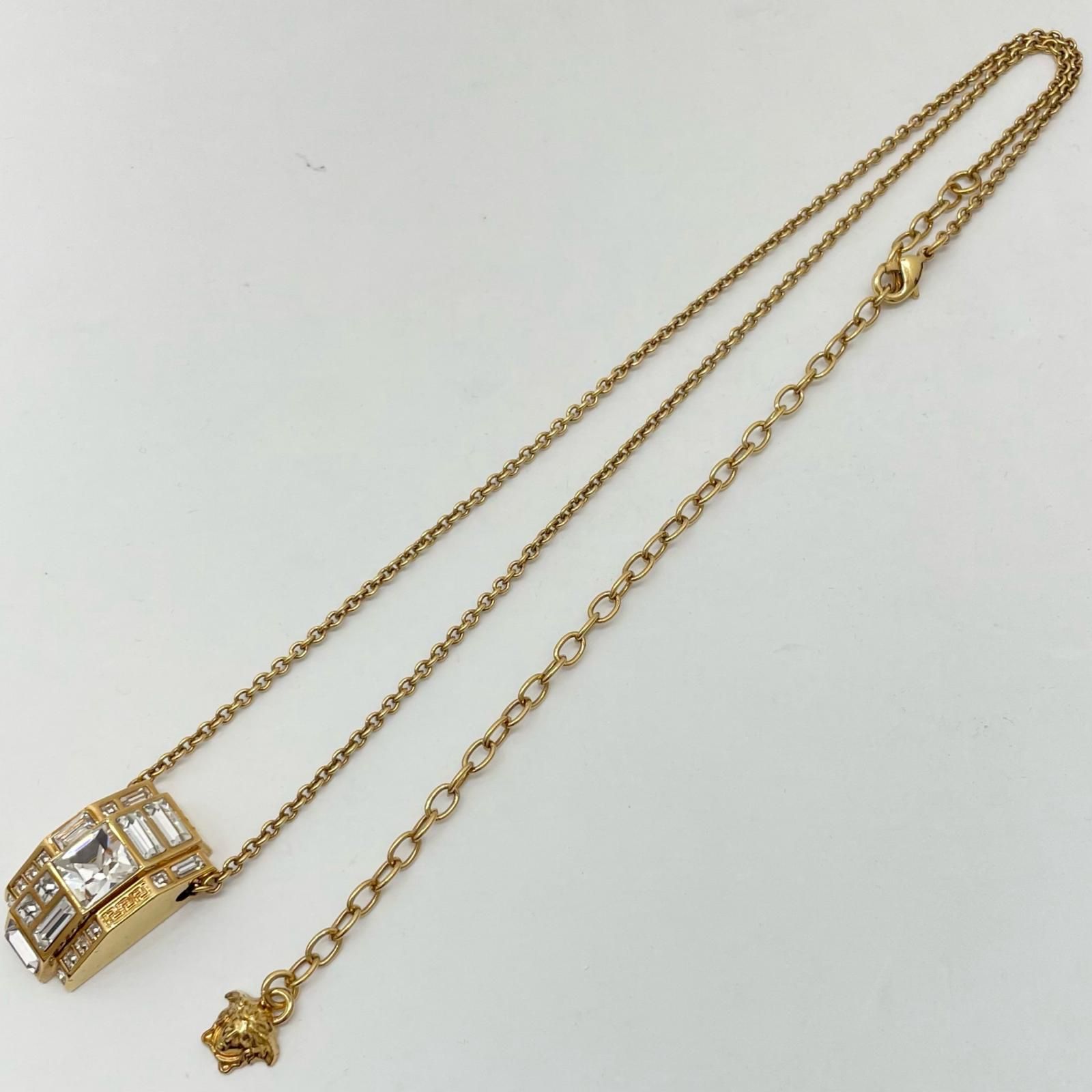 中古】VERSACE | ヴェルサーチ クリスタルローズウィンドウ ネックレス