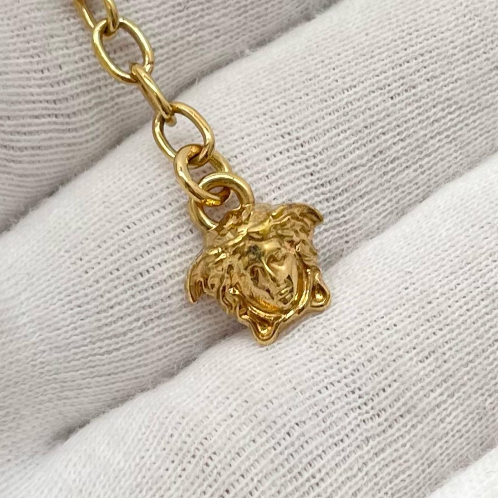 【中古】VERSACE | ヴェルサーチ クリスタルローズウィンドウ　ネックレス ゴールド【尾張小牧店】 中古】VERSACE | ヴェルサーチ クリスタルローズウィンドウ ネックレス