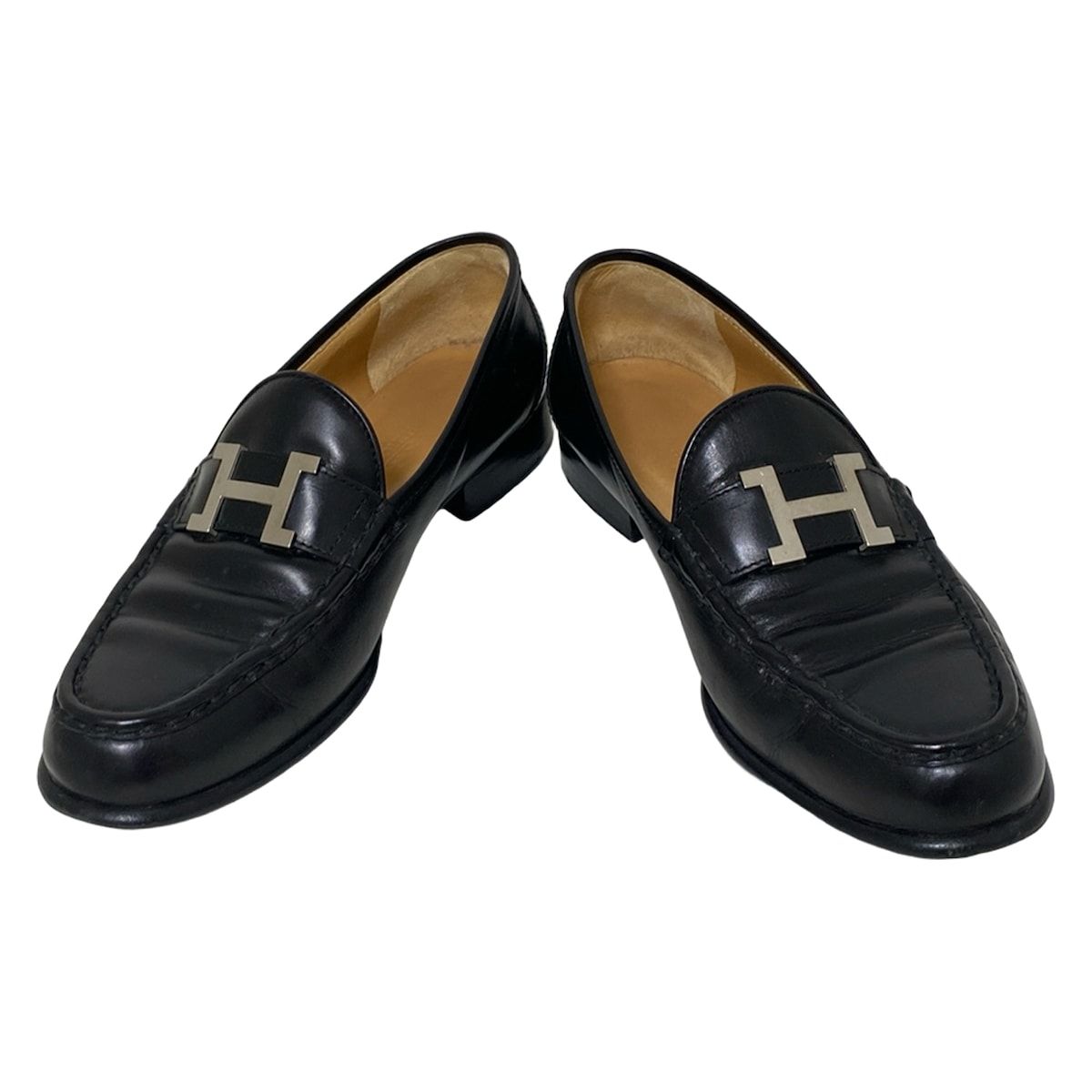 HERMES(エルメス) ローファー 37 1/2 レディース コンスタンス 黒 H