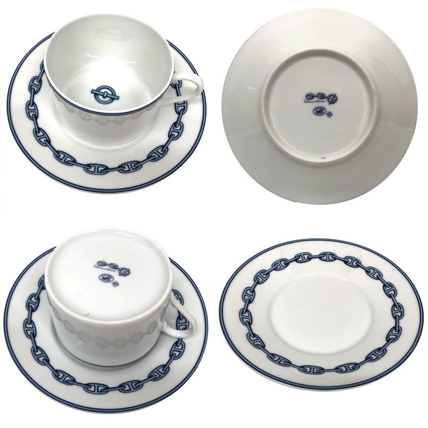 エルメス シェーヌダンクル カップアンドソーサー プレート ペア 楽天市場】HERMES エルメス/シェーヌダンクル カップ&ソーサー ペア