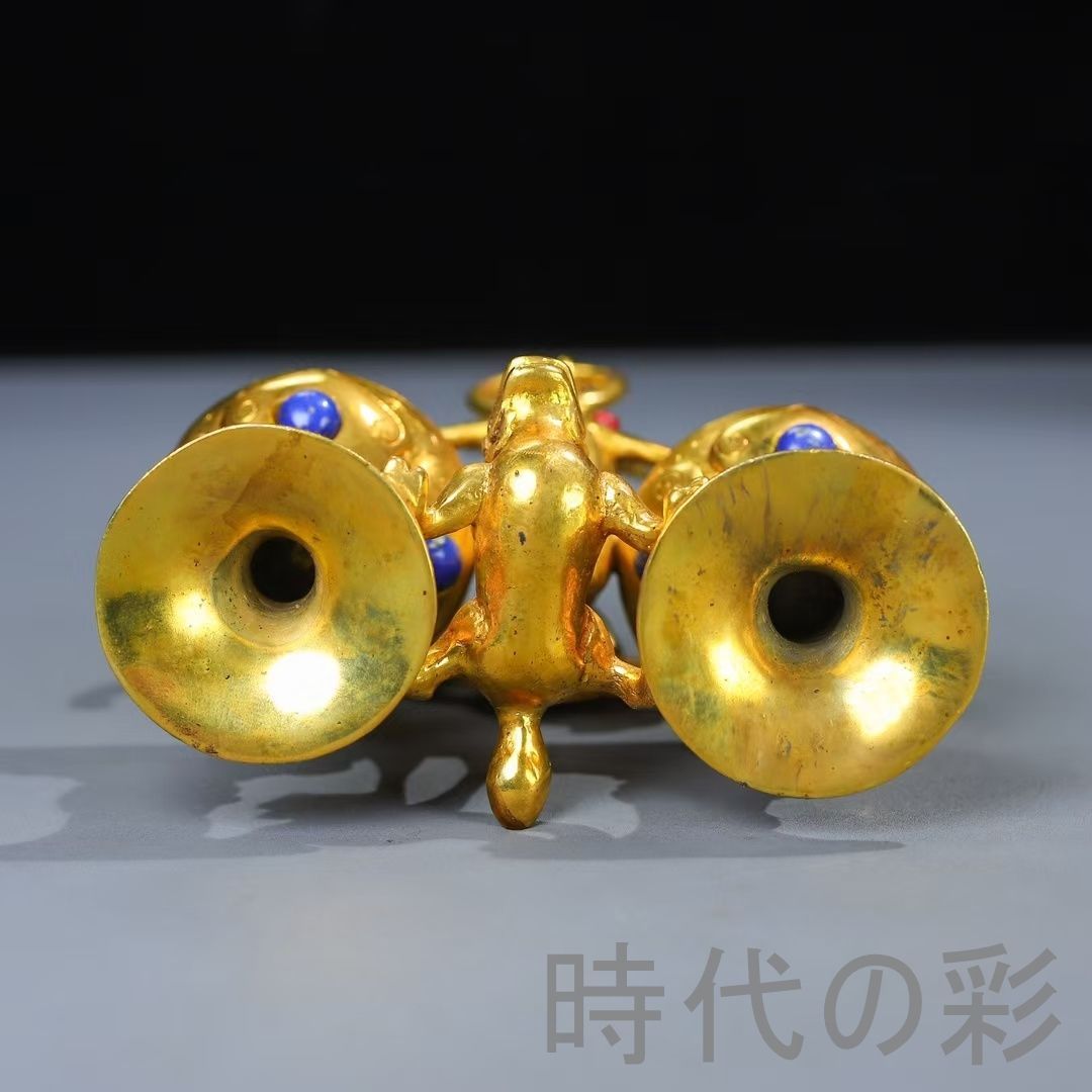 中国古美術 古銅盃 鳥形文様 酒器 祭祀用 観賞用 伝統金属工芸 収蔵