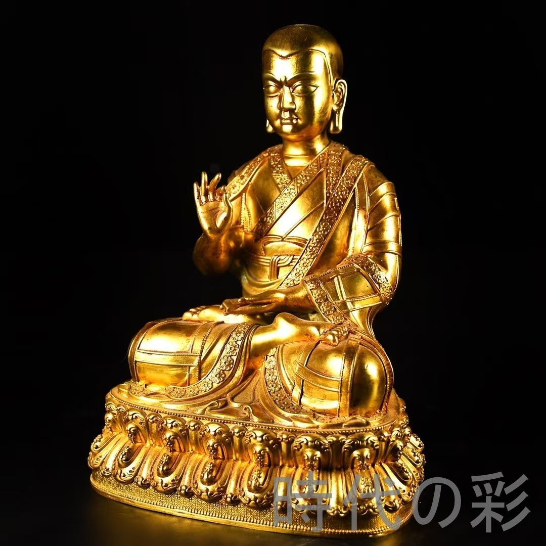 中国古美術 ネパール仏像 鍍金銅 描金 純銅製 密教仏 教養美術 観賞用 仏教工芸 細工彫刻 仏教古美術 仏像 細密細工 旧蔵