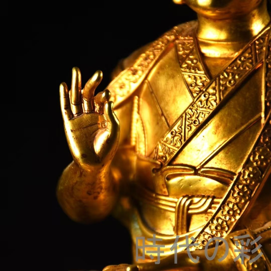 中国古美術 ネパール仏像 鍍金銅 描金 純銅製 密教仏 教養美術 観賞用