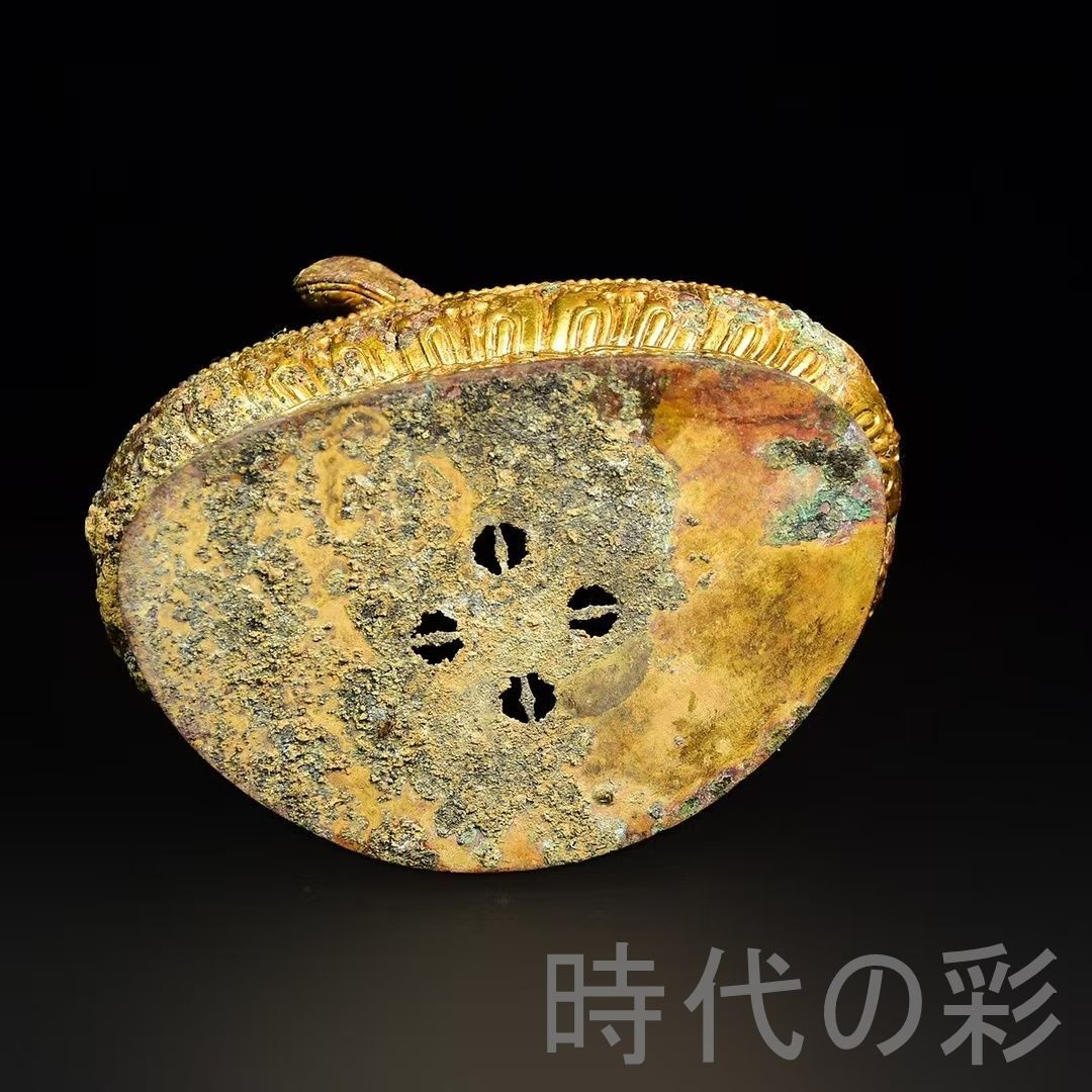 中国古美術 鍍金銅 描金 純銅製 仏像 出土風 仏教美術 観賞用 伝統彫刻 