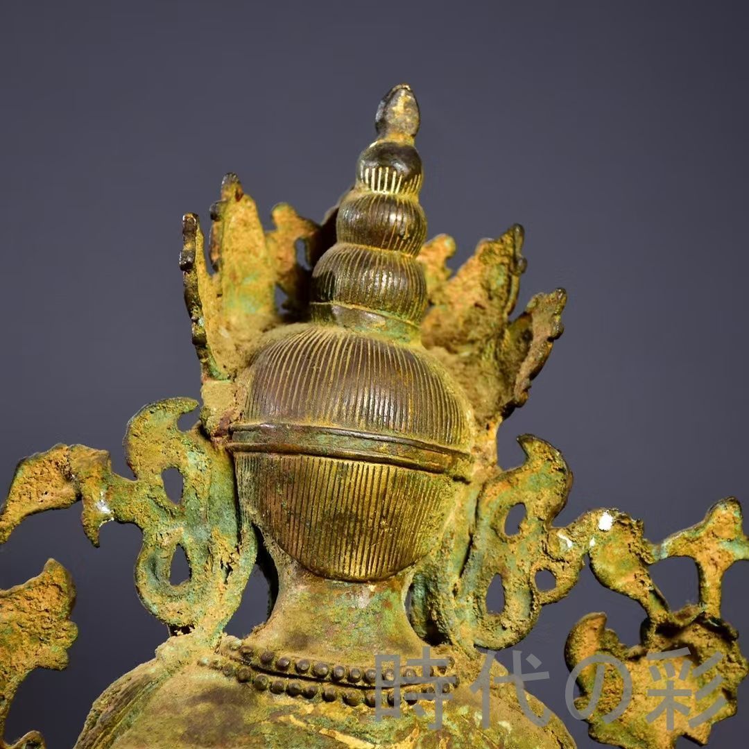 中国古美術 蔵伝仏像 鍍金銅 描金 純銅製 古仏 密教美術 観賞用 細工