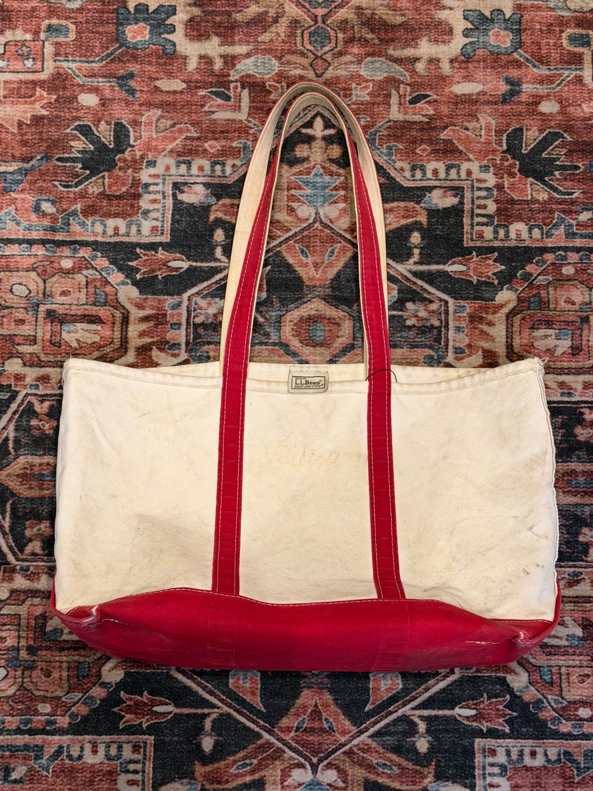 90's~ / L.L.Bean ビーントート 】エルエルビーン トートバック レッド