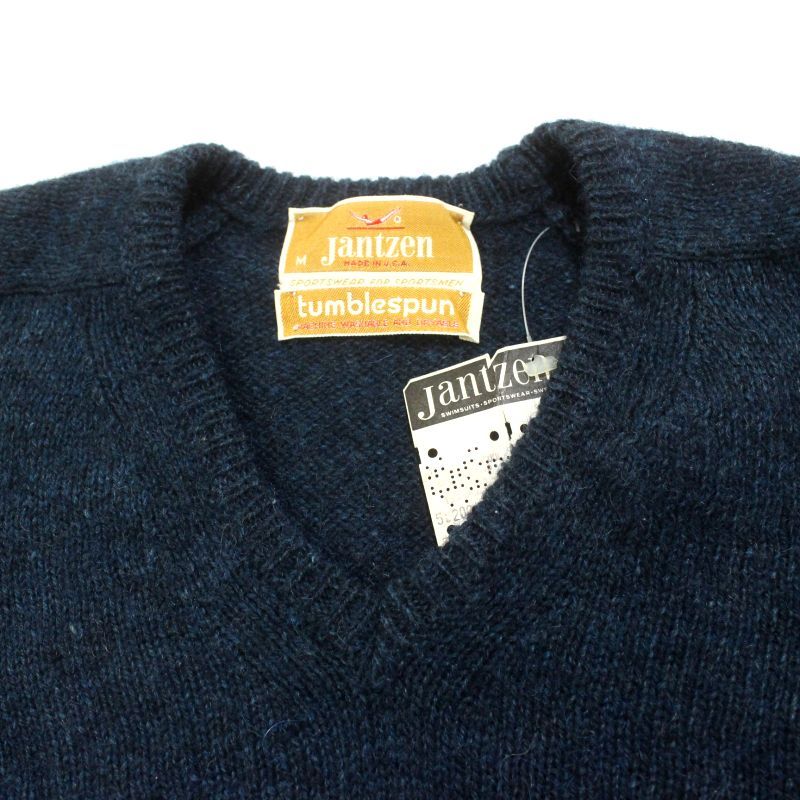 DEADSTOCK 70s USA製 vintage JANTZEN ジャンセン モヘア混 Vネック