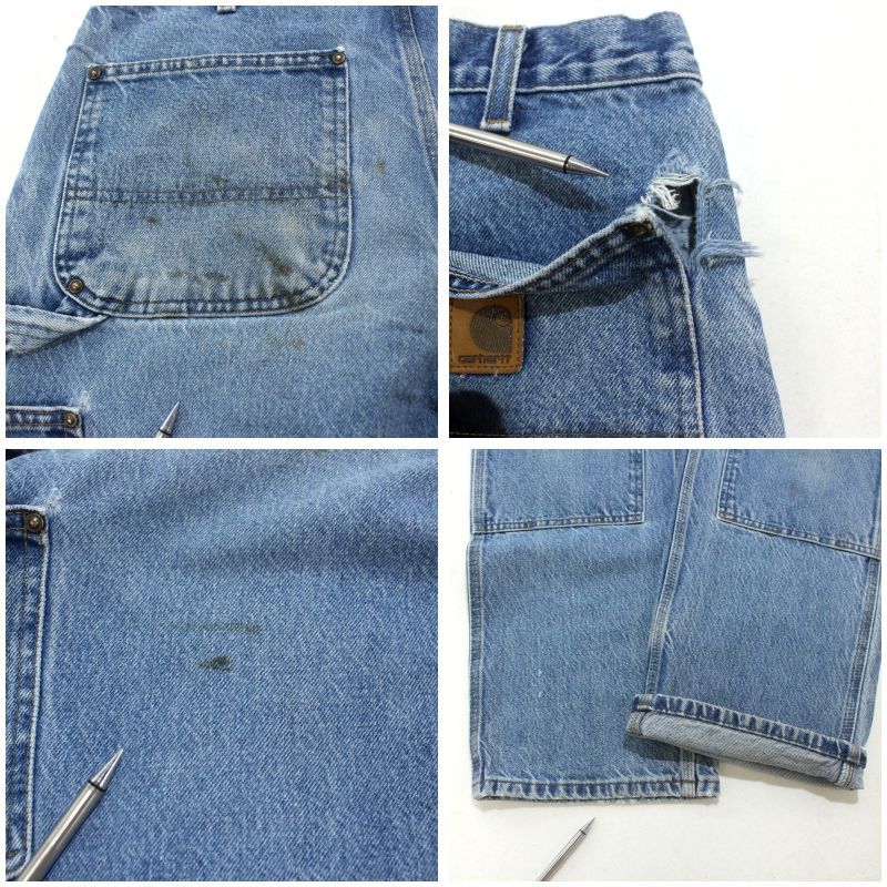 00s Carhartt ダブルニー デニム ペインターパンツ メンズ Mサイズ相当