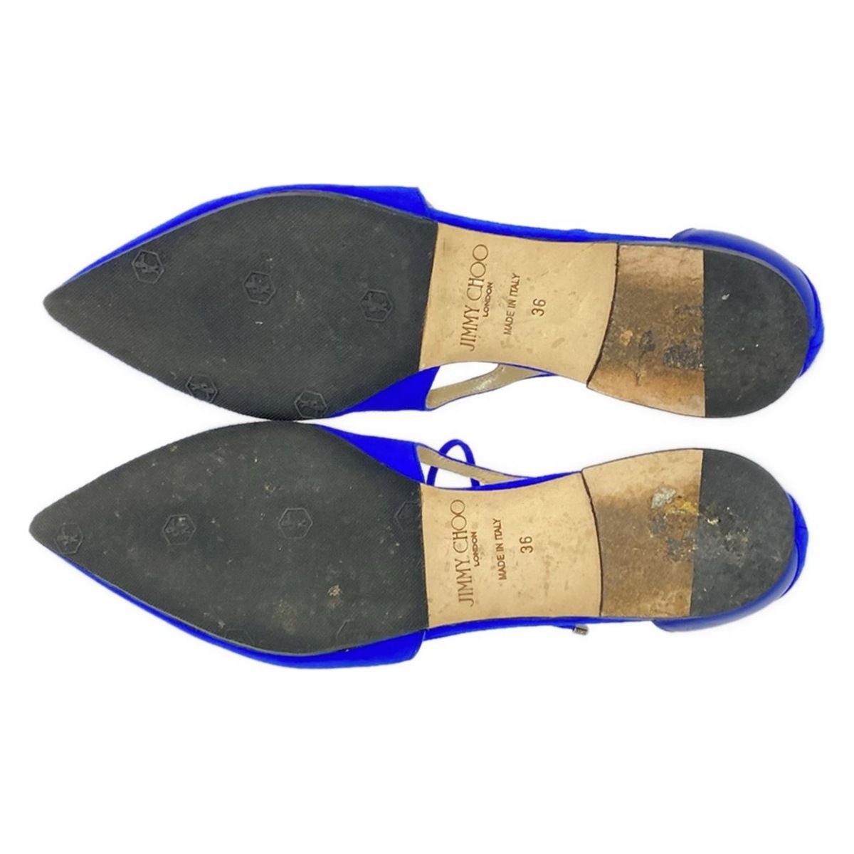 JIMMY CHOO(ジミーチュウ) フラットシューズ 36 レディース - ブルー