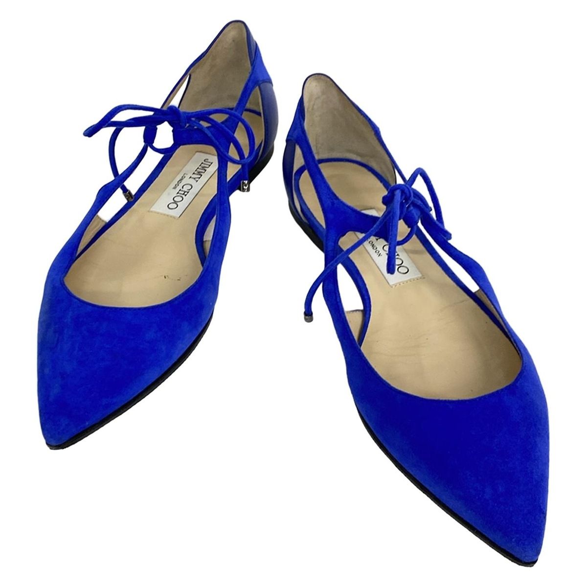 JIMMY CHOO(ジミーチュウ) フラットシューズ 36 レディース - ブルー