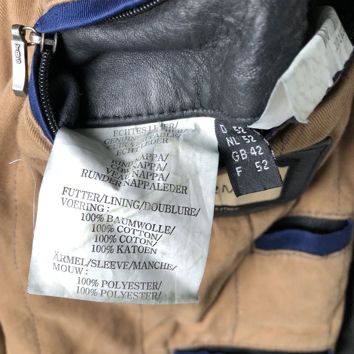 古着 LEATHERMAN スイングトップタイプ 中綿入り レザーブルゾン