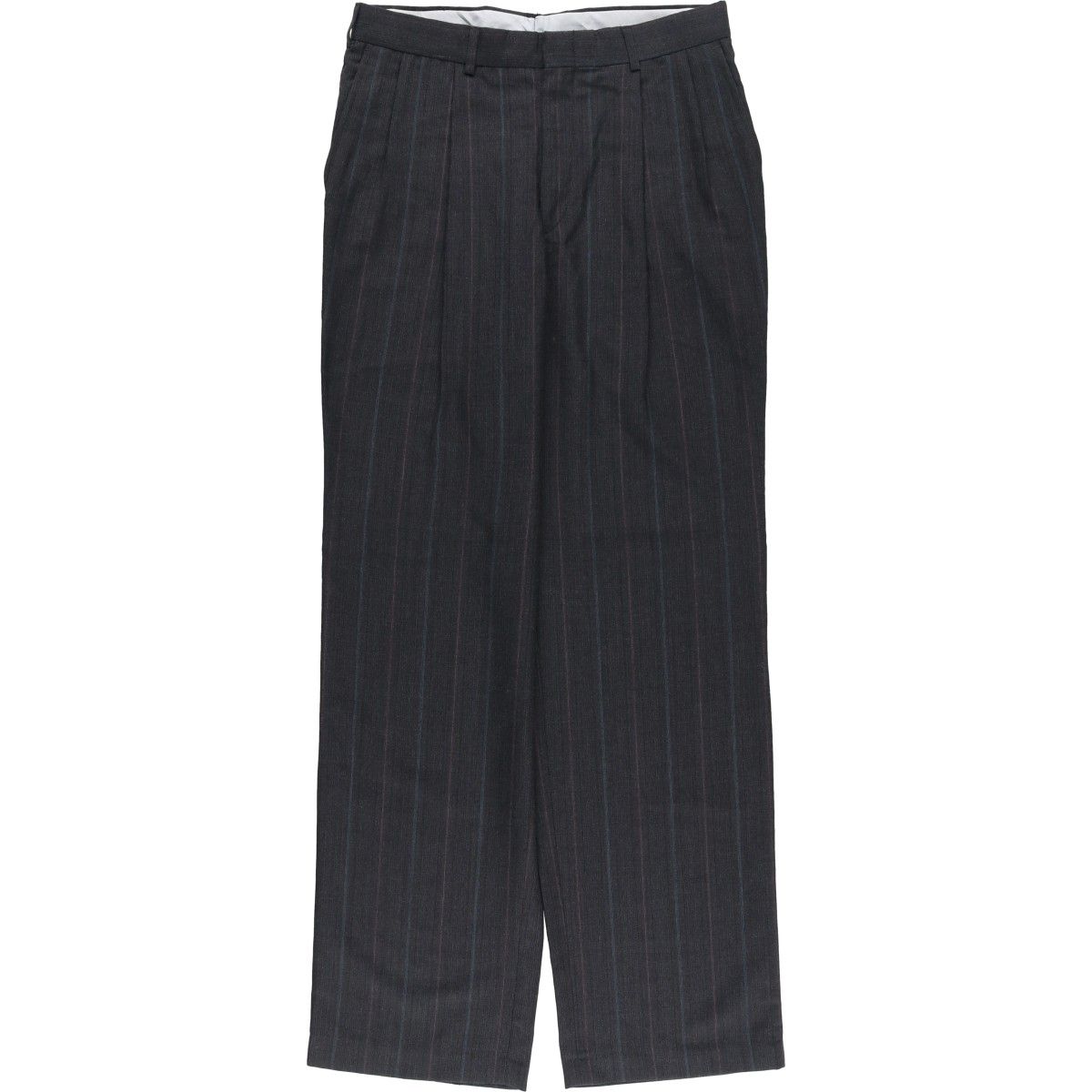 古着 80~90年代 タウンクラフト TOWN CRAFT ストライプ柄 ツータック スラックスパンツ USA製 メンズw31相当 ヴィンテージ/eaa607474