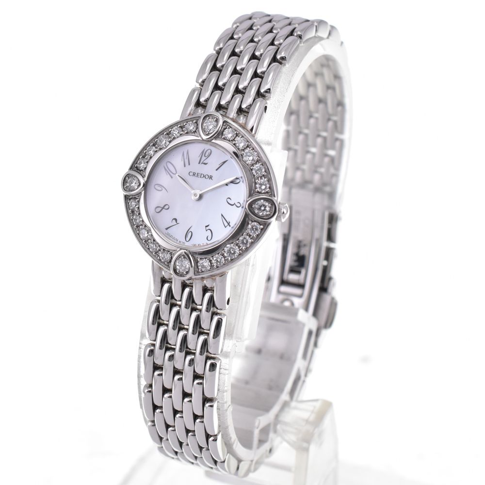 セイコー SEIKO 1E70-0CY0 クレドール シグノ ダイヤモンド ベゼル