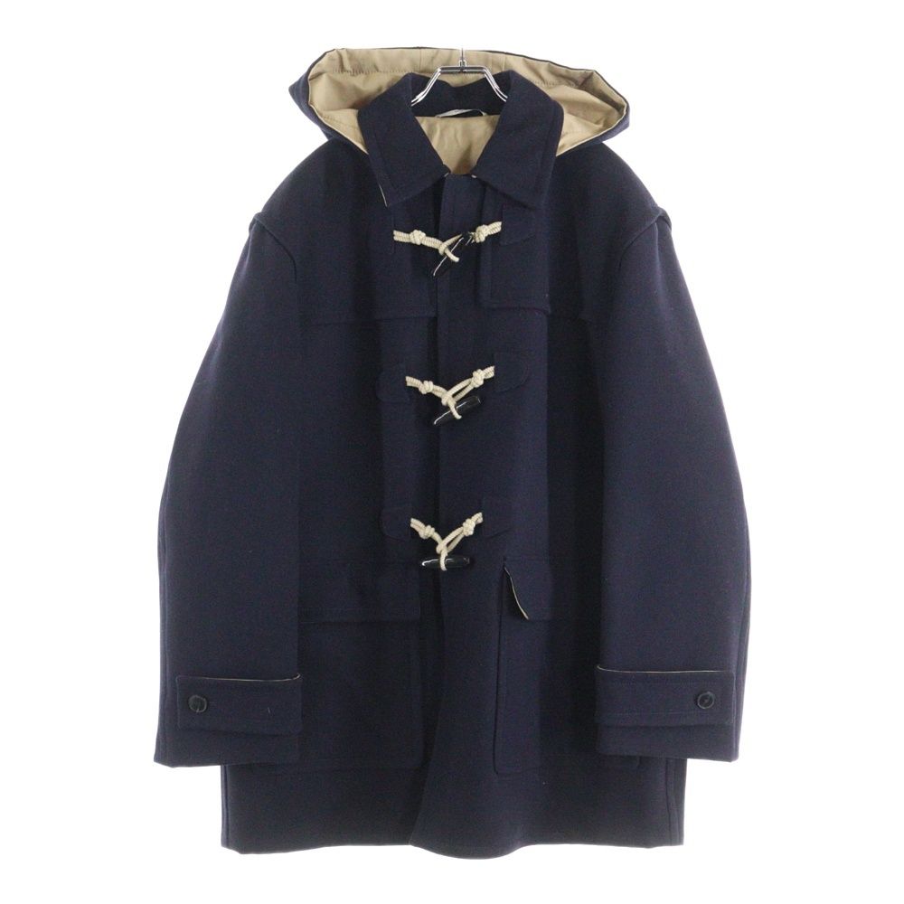 VALENTINO (ヴァレンティノ) シープスキン レザー切替 コットン ジップアップコート ネイビー VV3CJF4579Q