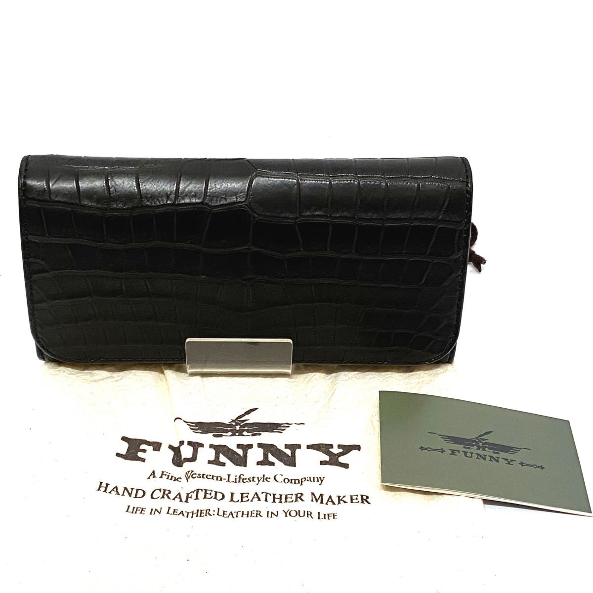 FUNNY ファニー ポロサスクロコダイル トライフォードウォレット 長