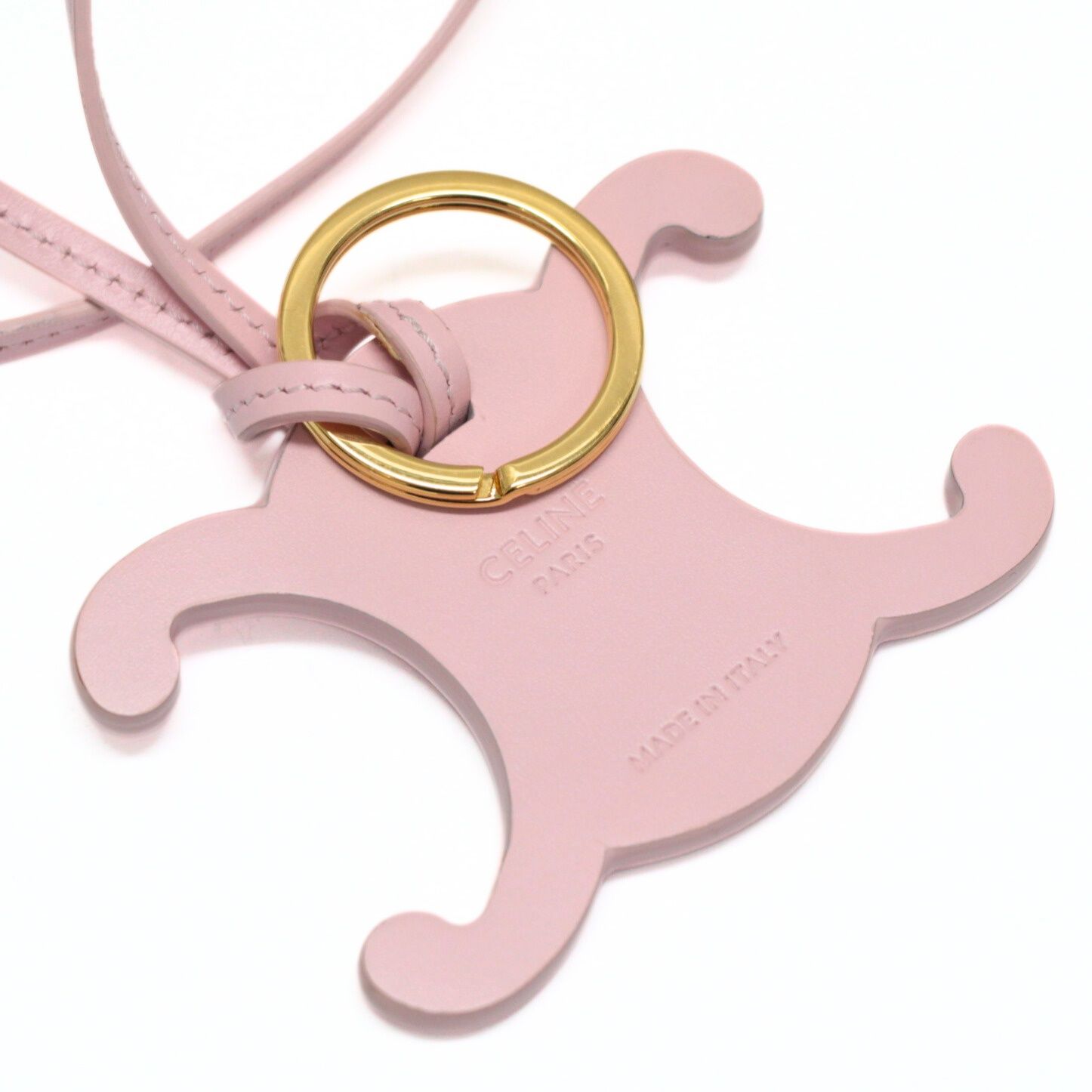 セリーヌ CELINE トリオンフ キーリング付き バッグチャーム レザー