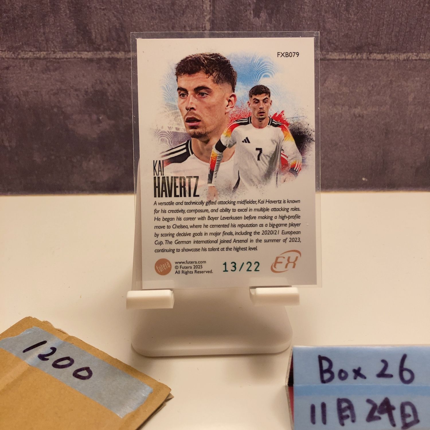 2025 Futera Kai Havertz 13/22 Arsenal FX079 カード - メルカリ