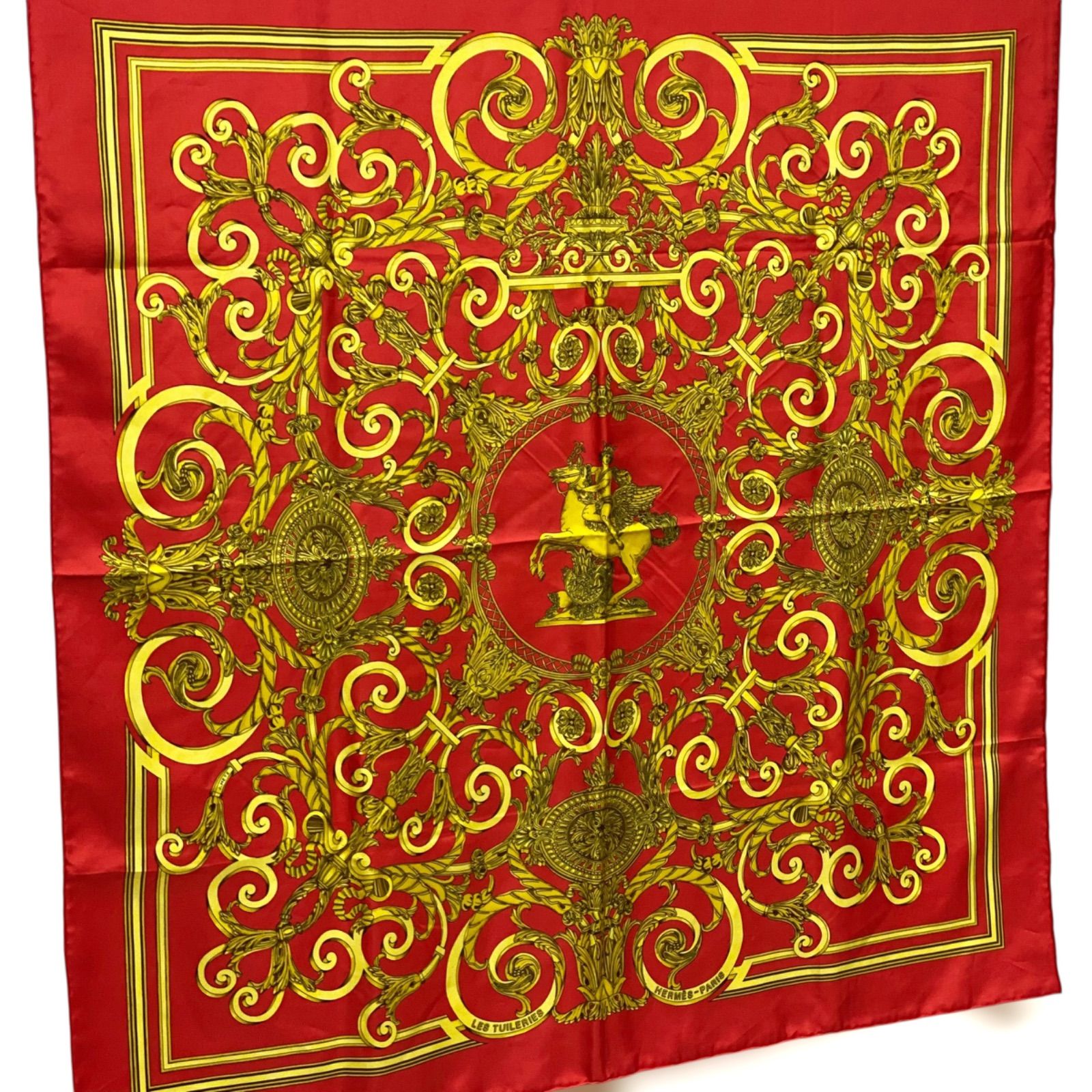 エルメス カレ90 LES TUILERIES シルクスカーフ チュイルリー公園