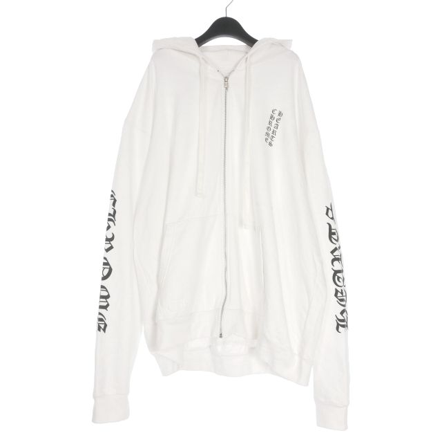 クロムハーツ CHROME HEARTS Vertical Logo Zip-Up Hoodie アームロゴ