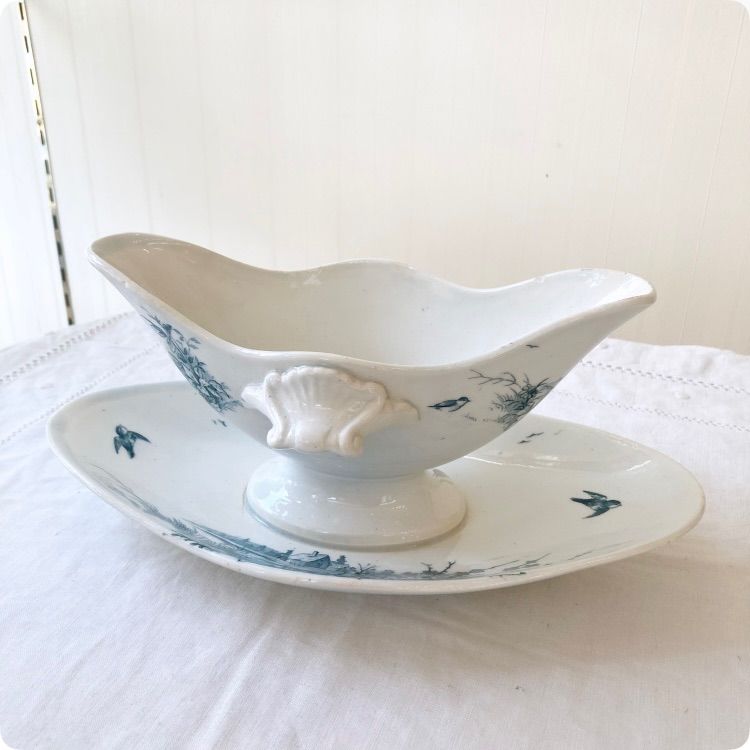 フランスアンティーク ソーシエール｜ジアン GIEN窯「Paysages」田園