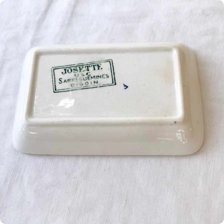 フランスアンティーク ソープディッシュ｜サルグミンヌ（sarreguemines