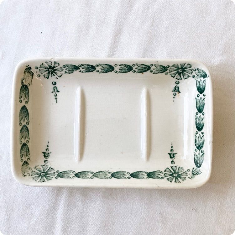 フランスアンティーク ソープディッシュ｜サルグミンヌ（sarreguemines