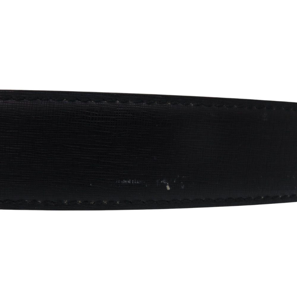 新品同様 ブルガリ ベルト レザー ブラック サイズ110 0403 BVLGARI