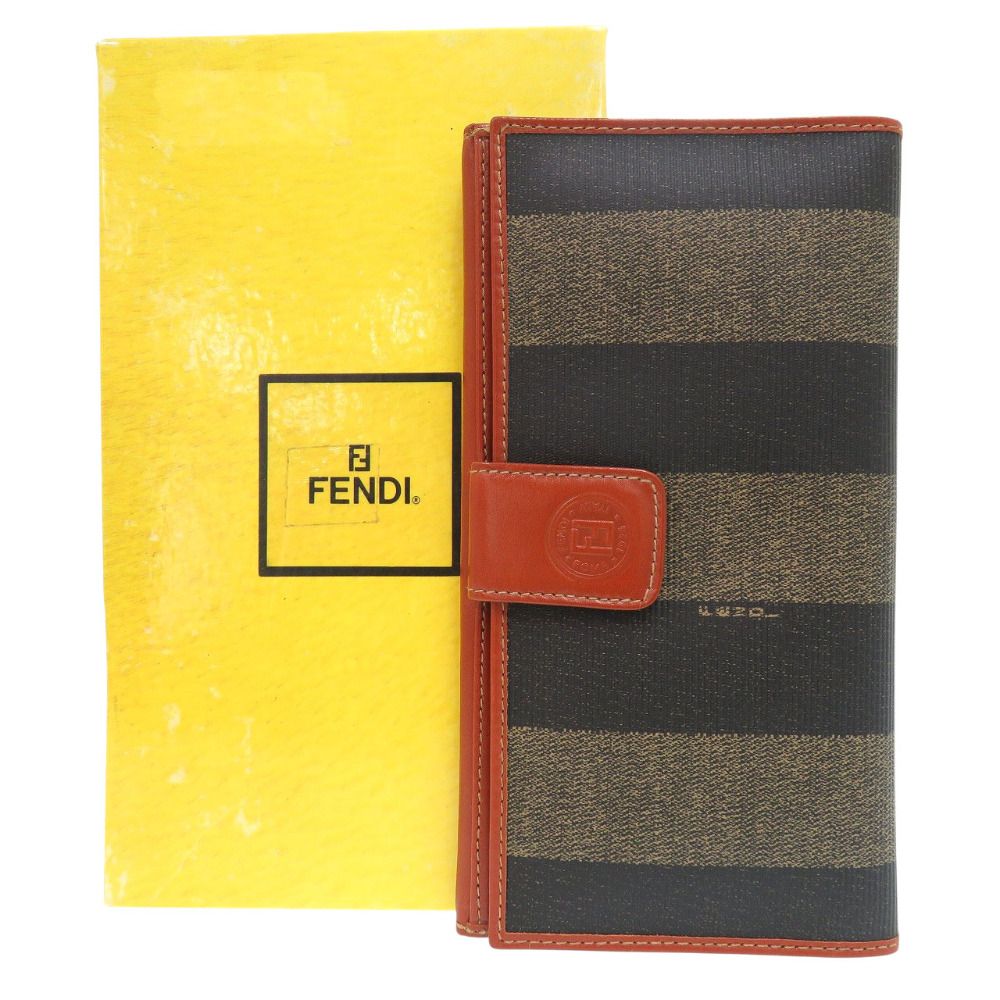 ☆美品☆FENDI ペカン柄 Wホック 二つ折り長財布 ヴィンテージ Fendi 