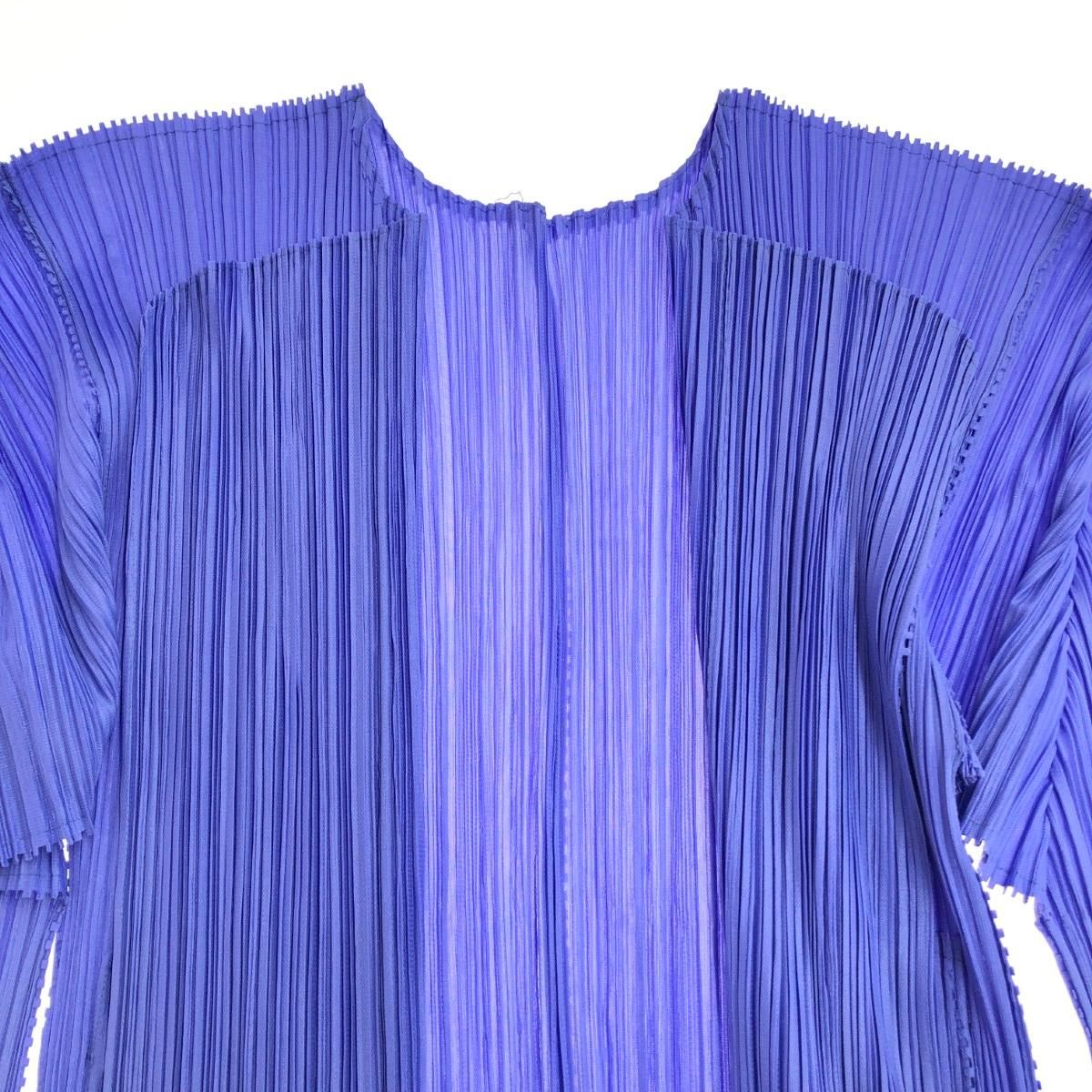 PLEATS PLEASE プリーツプリーズ カーディガン サイズ:3 カテッィングデザイン PP33-JO203   パープル レディース / 240001181983 PLEATS PLEASE プリーツプリーズ カーディガン サイズ:3 カテッィング
