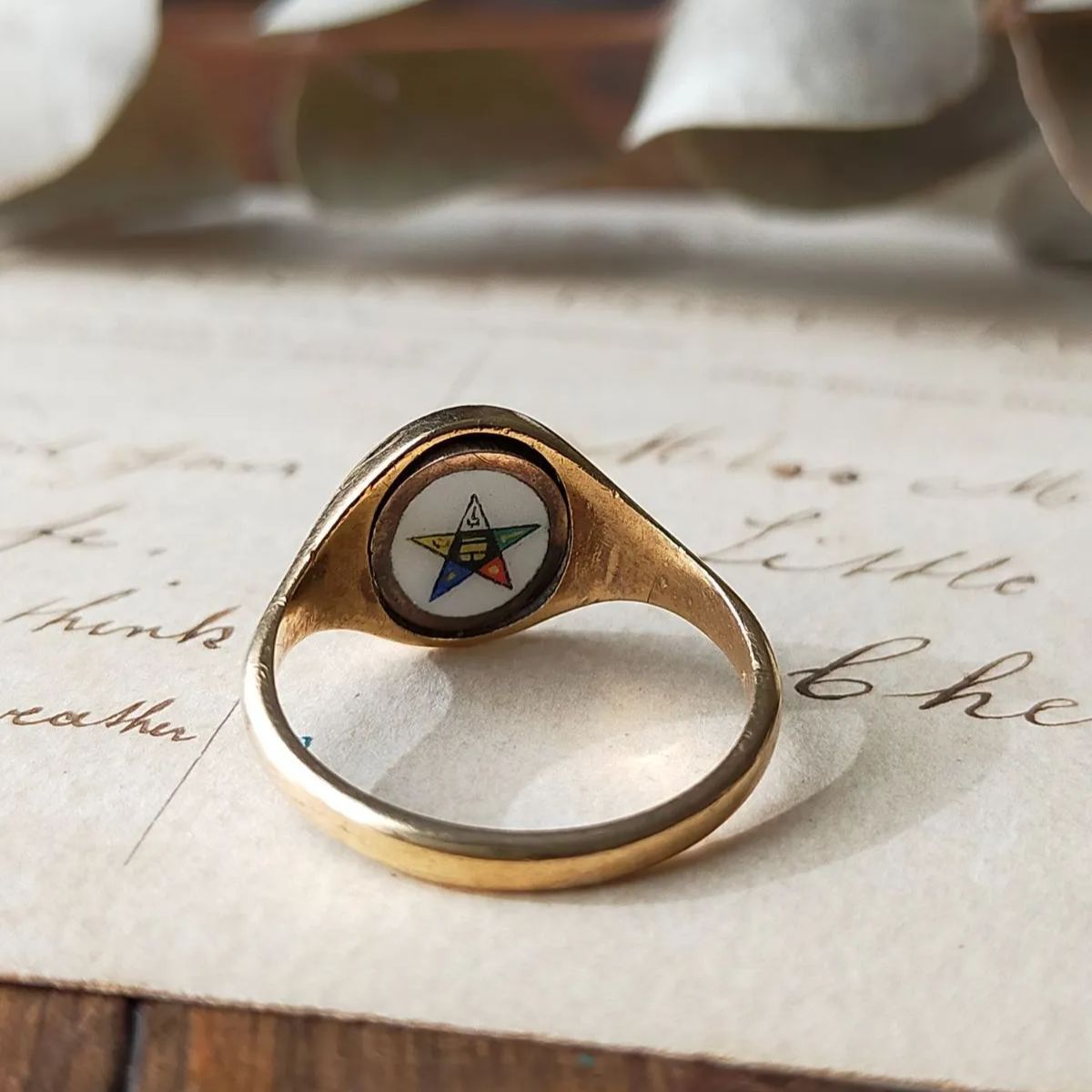 英国 1984年 ヴィンテージ 9kゴールド 