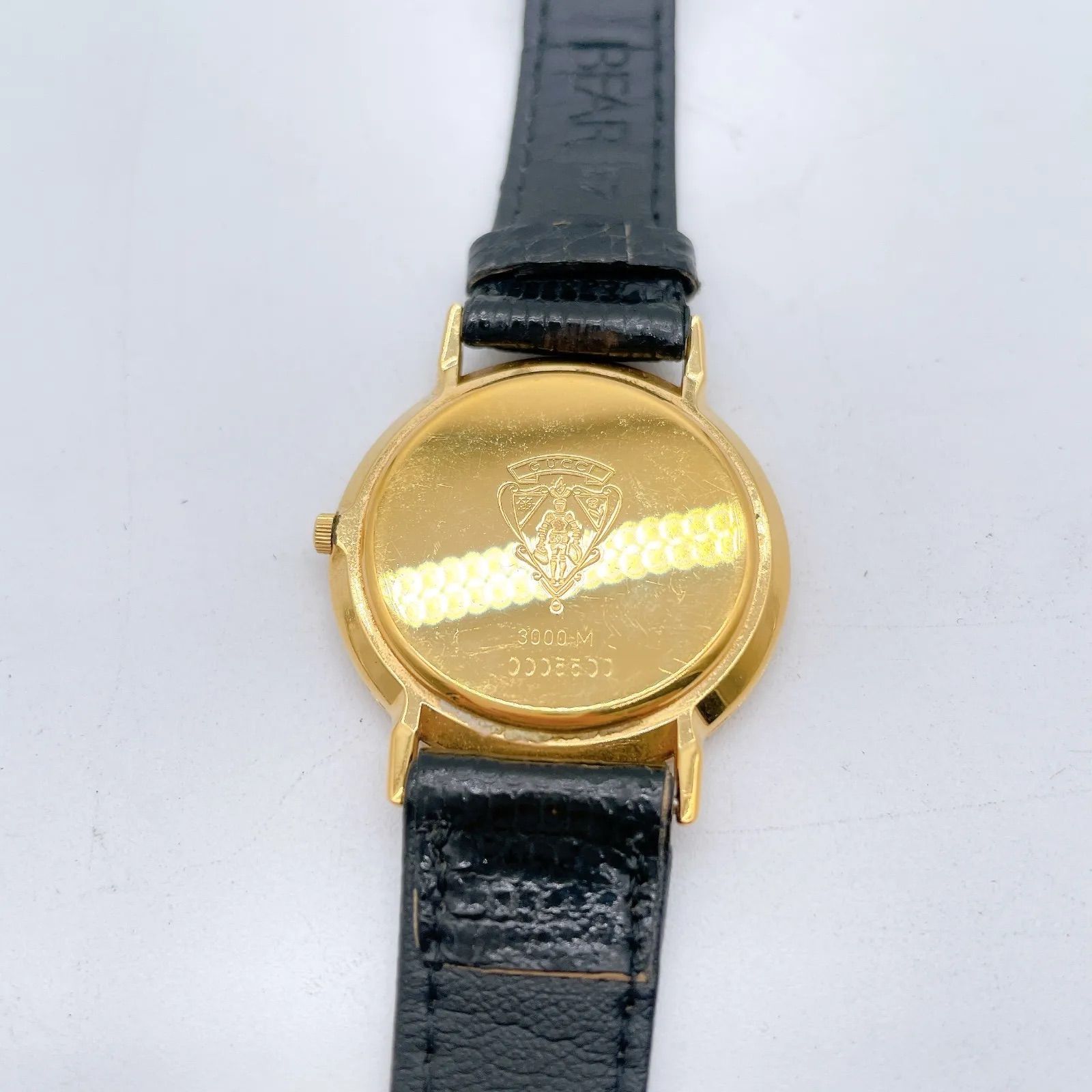 稼働品☆　GUCCIグッチ　３０００M　ブラック文字盤　メンズ腕時計 GUCCIグッチ 3000M ブラック文字盤 メンズ腕時計 - メルカリ