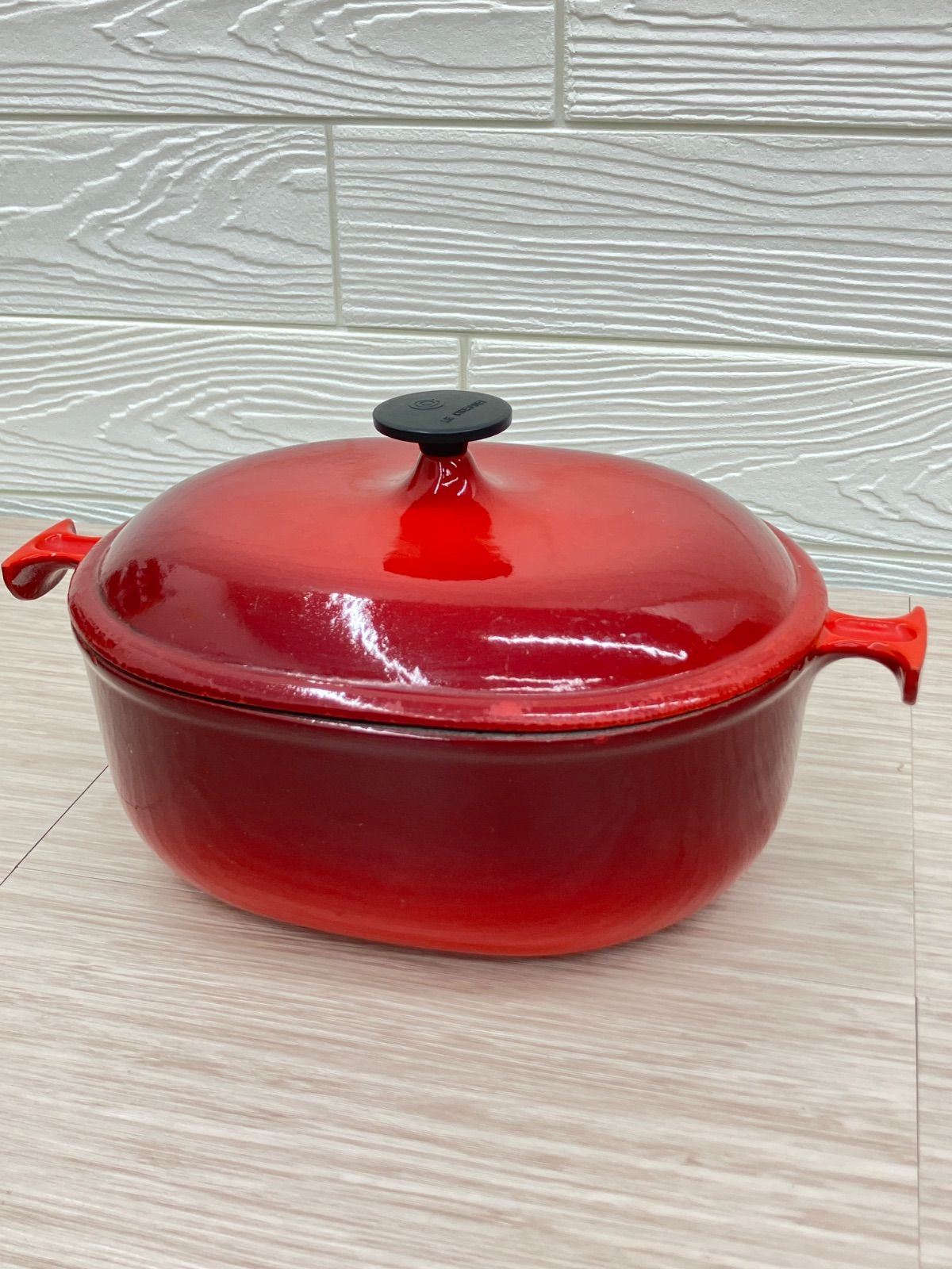 LE CREUSET ル・クルーゼ 鍋 チェリーレッド ホーロー鍋 25cm