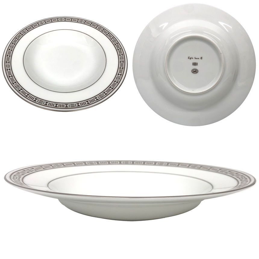 HERMES エーゲ リュンヌ スープ パスタ プレート ペア aq12511 超希少 HERMES エルメス エーゲ リュンヌ Egee lune スープ パスタ