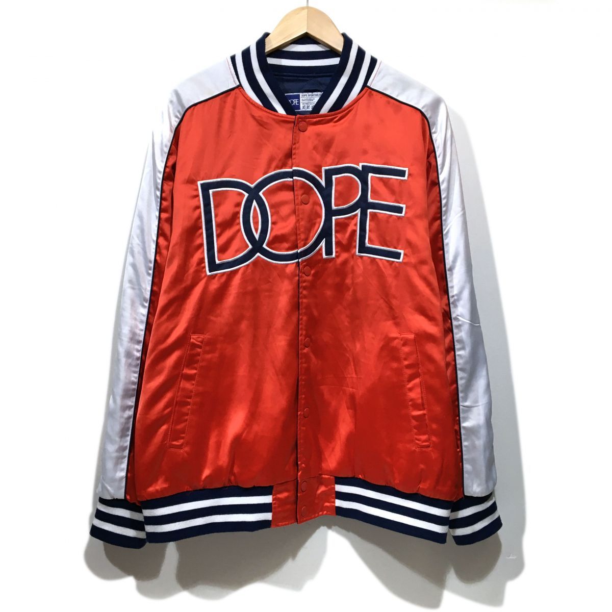 DOPE スタジャン リバーシブル レッド/ネイビー メンズL ※中古 【津山