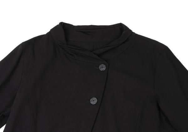 センソユニコSENSOUNICO 慈雨 シルク混裾切替ジャケット 黒40 - メルカリ