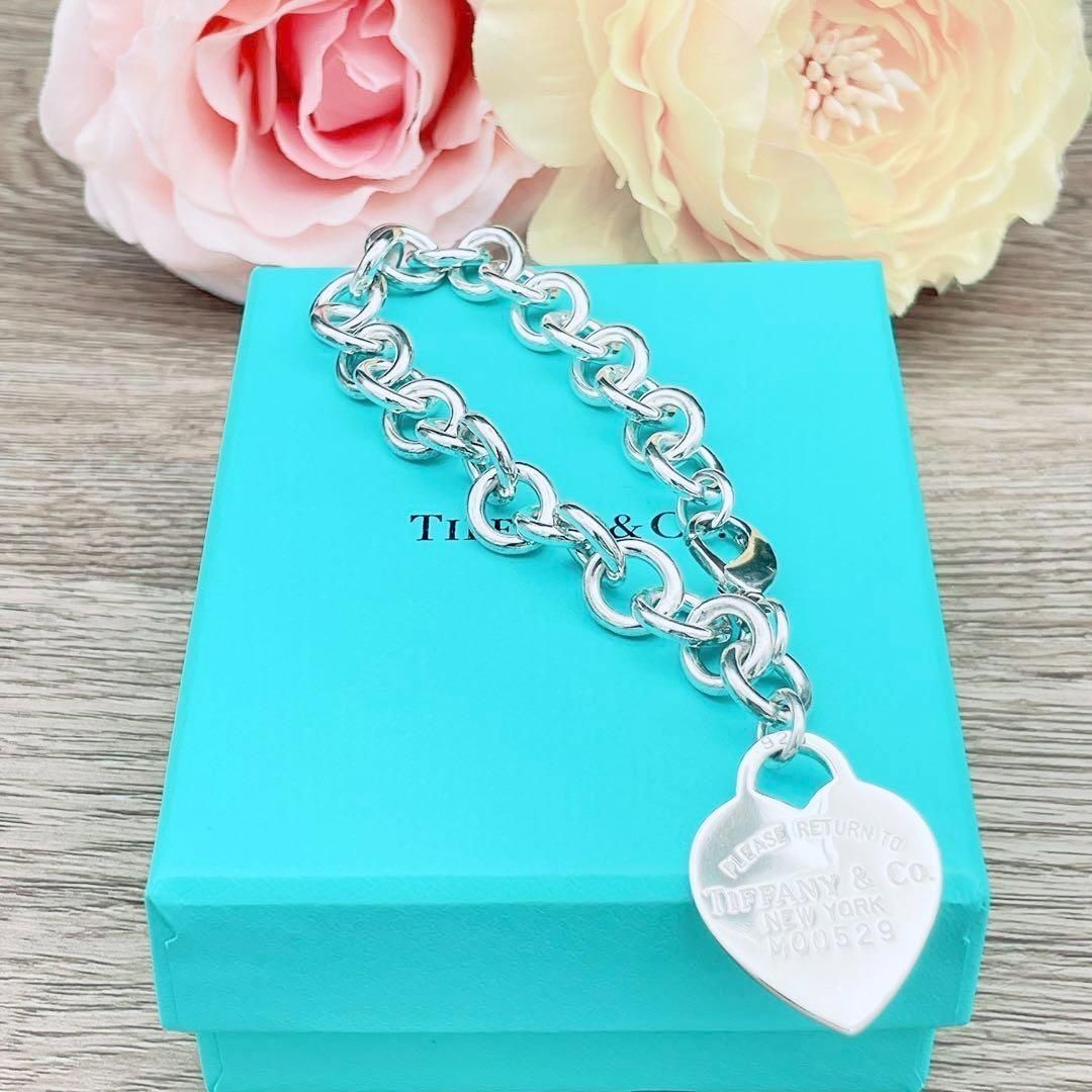 ◇ティファニー◇ 新品仕上済 ドーナツチェーン ハート ブレスレット Ag925 ◇ティファニー◇ 新品仕上済 ドーナツチェーン ハート ブレスレット