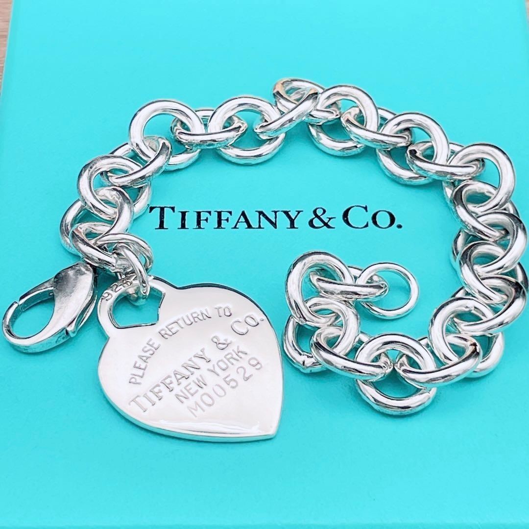 ◇ティファニー◇ 新品仕上済 ドーナツチェーン ハート ブレスレット Ag925 ◇ティファニー◇ 新品仕上済 ドーナツチェーン ハート ブレスレット
