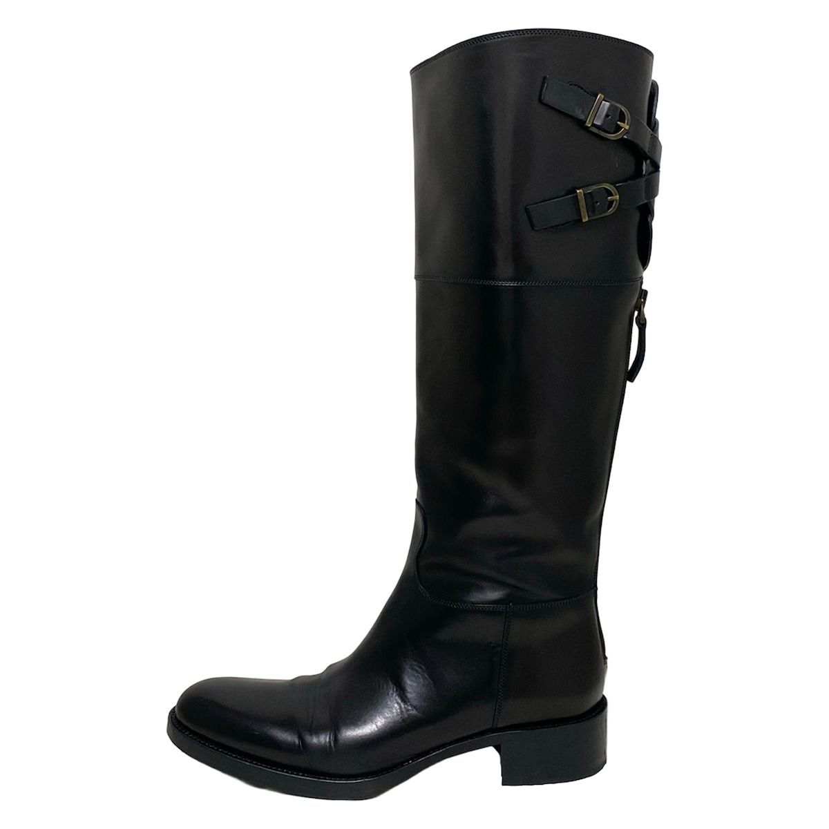 SARTORE(サルトル) ロングブーツ 37 レディース 黒 アウトソール張替済