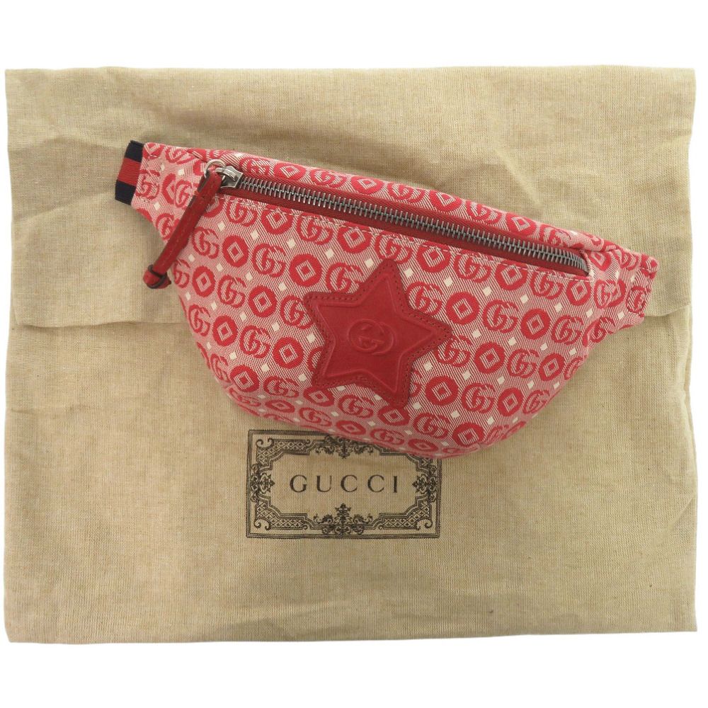 GUCCI 星柄 ボディバッグ　キッズ 新品同様 グッチ children's 星 スター 502095 キャンバス/レザー