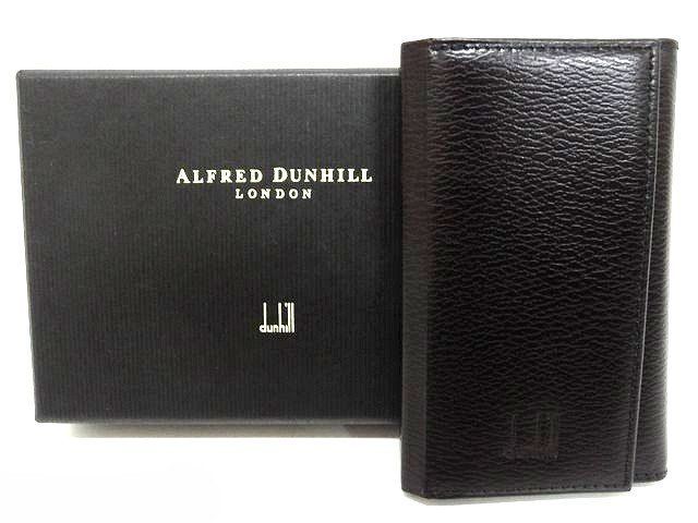未使用 ダンヒル dunhill □ レザー 黒 ブラック メンズ キーケース 3