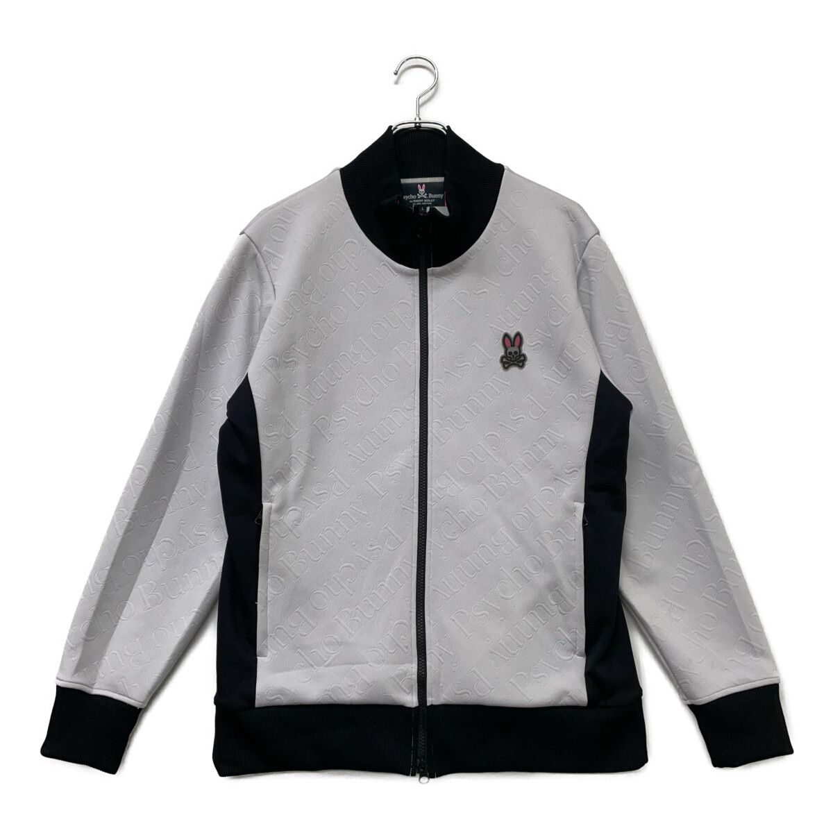 【美品】サイコバニー ブルゾン ハイブリッド 切替 グレー/ブラック L Psycho Bunny（サイコバニー） ブルゾン アウター フェイクファー