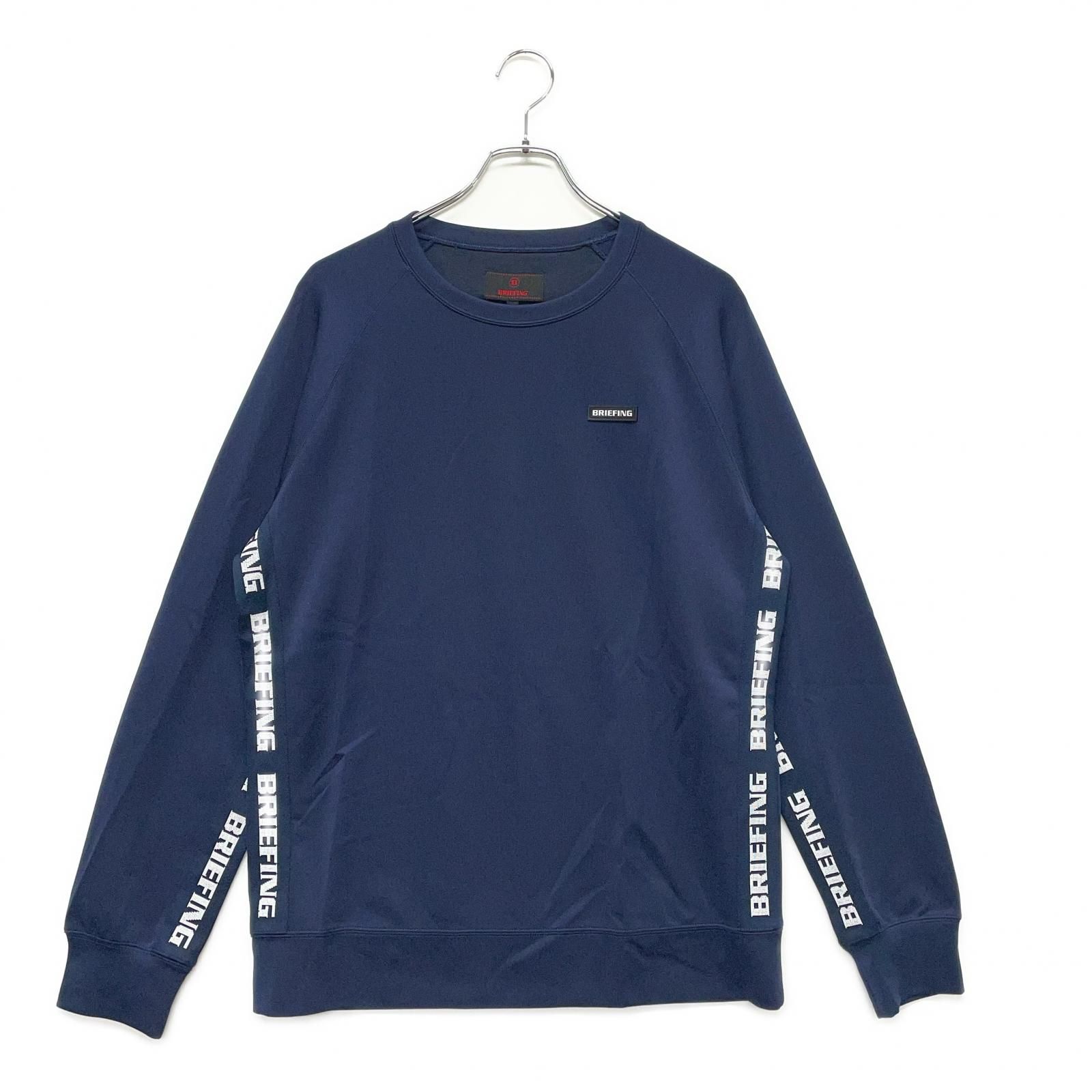 BRIEFING サイドロゴライン メンズトレーナー 中古 メンズ ブリーフィング BRIEFING スウェット L 紺 クルーネック