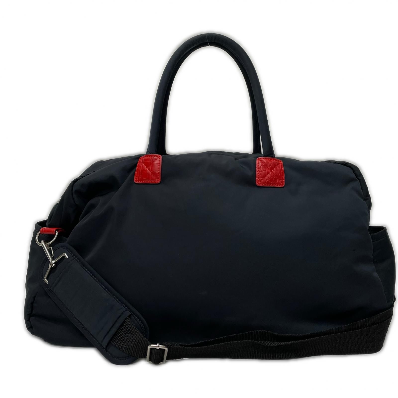 中古 アンパスィ and per se ボストンバッグ ネイビー ロッカーバッグ