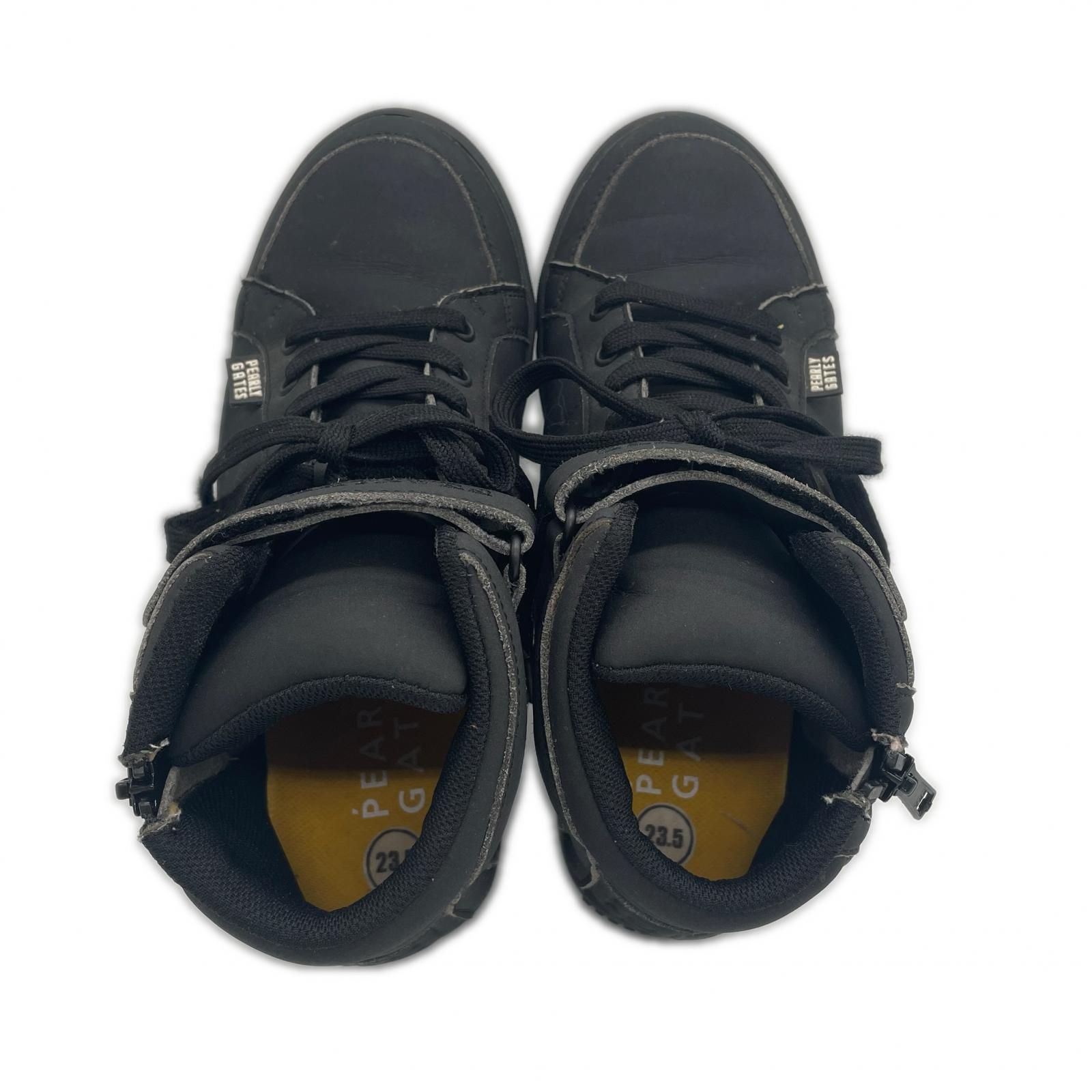 中古 パーリーゲイツ PEARLY GATES ゴルフシューズ 23.5cm ブラック