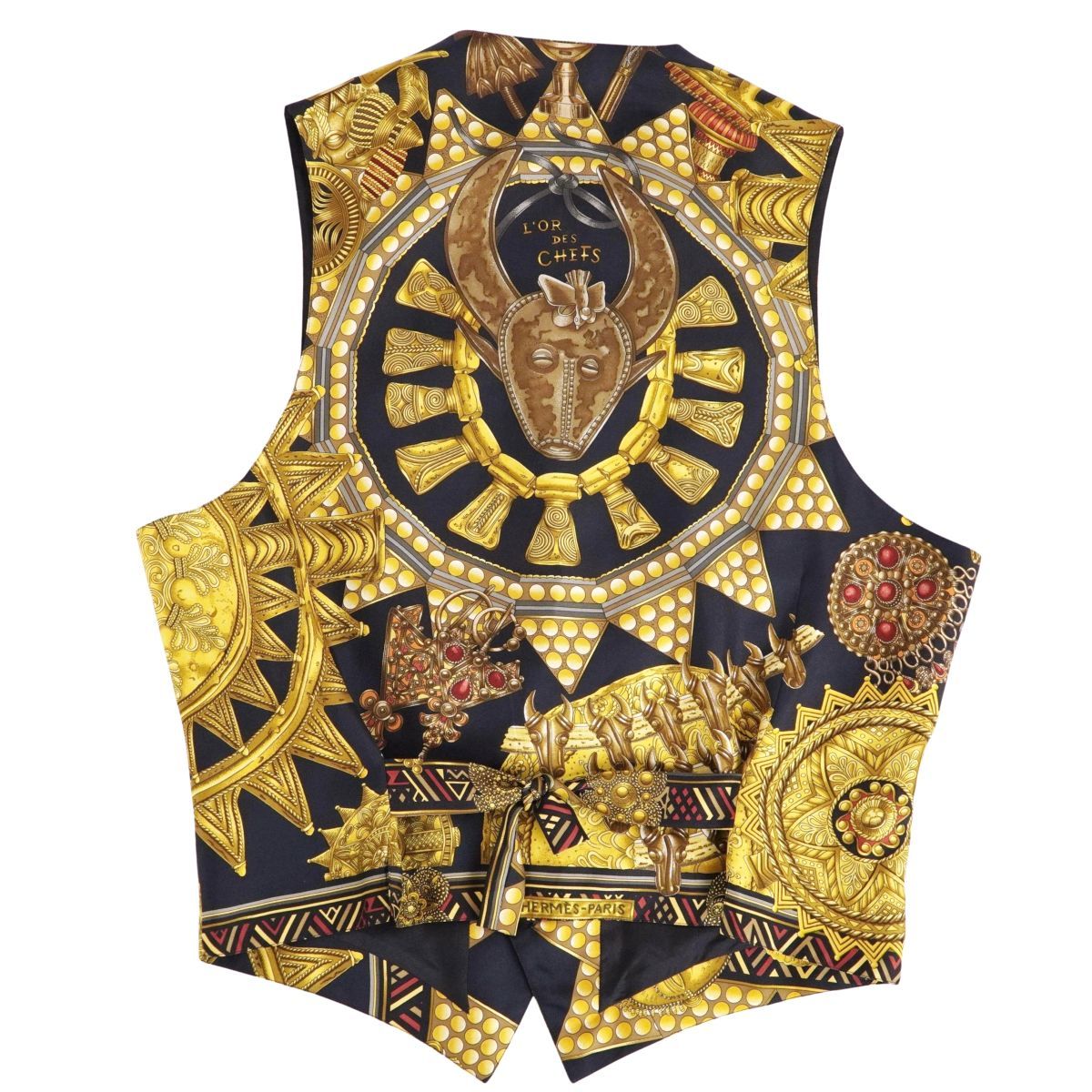 美品 Vintage エルメス HERMES ベスト ジレ 総柄 シルク100％ - メルカリ