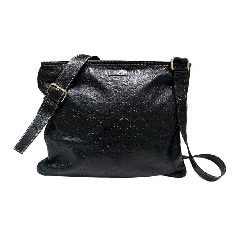 ✨GUCCI✨グッチ✨GG柄✨ブラック✨201446✨ショルダーバッグ✨ グッチ GUCCI グッチシマショルダー 201446 ブラック レザー ユニ