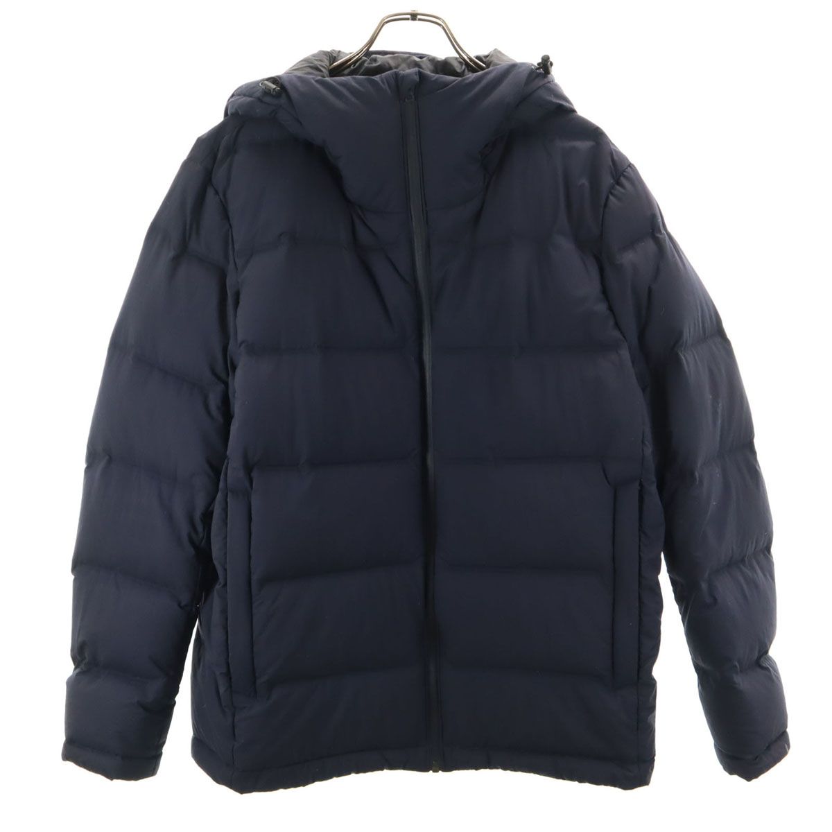 UNIQLO ユニクロ シームレス ダウンパーカー XL ネイビー メンズ 古着 