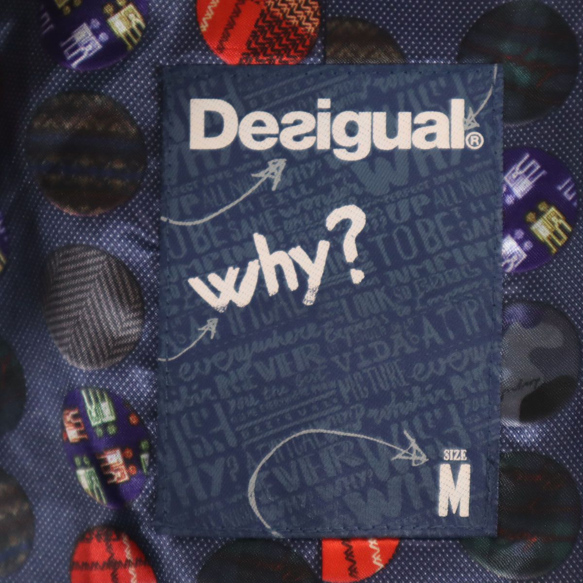 Desigual デシグアル チェスターコート M ブラック メンズ 古着 - メルカリ