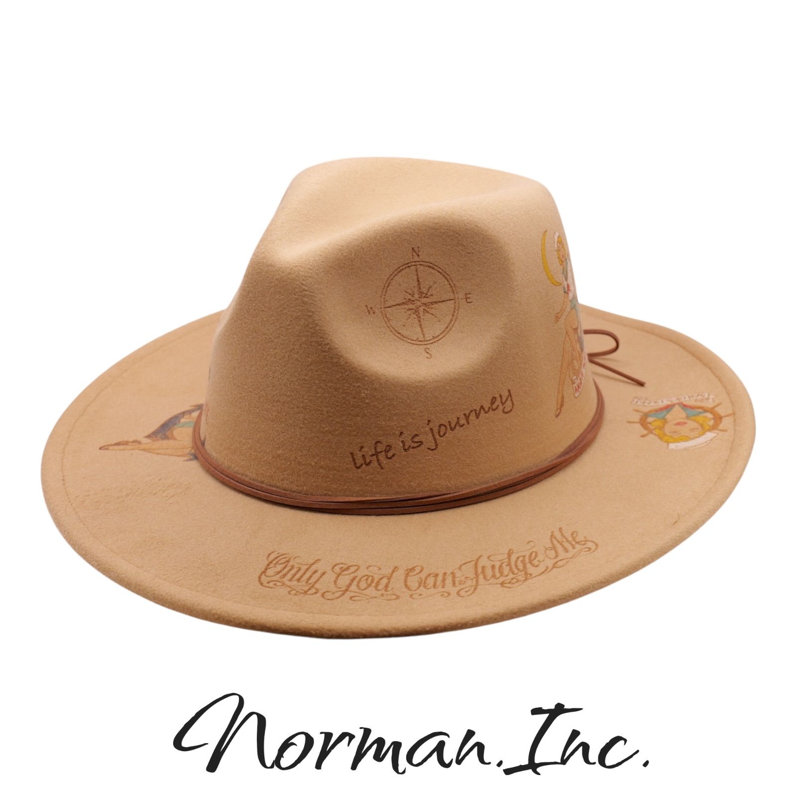 中折れハット　メンズ　ハット　帽子　タトゥー　アメカジ　ストカジ　キャメル　L 中折れハット ソフトハット メンズ 紳士 ハット 帽子 タトゥー