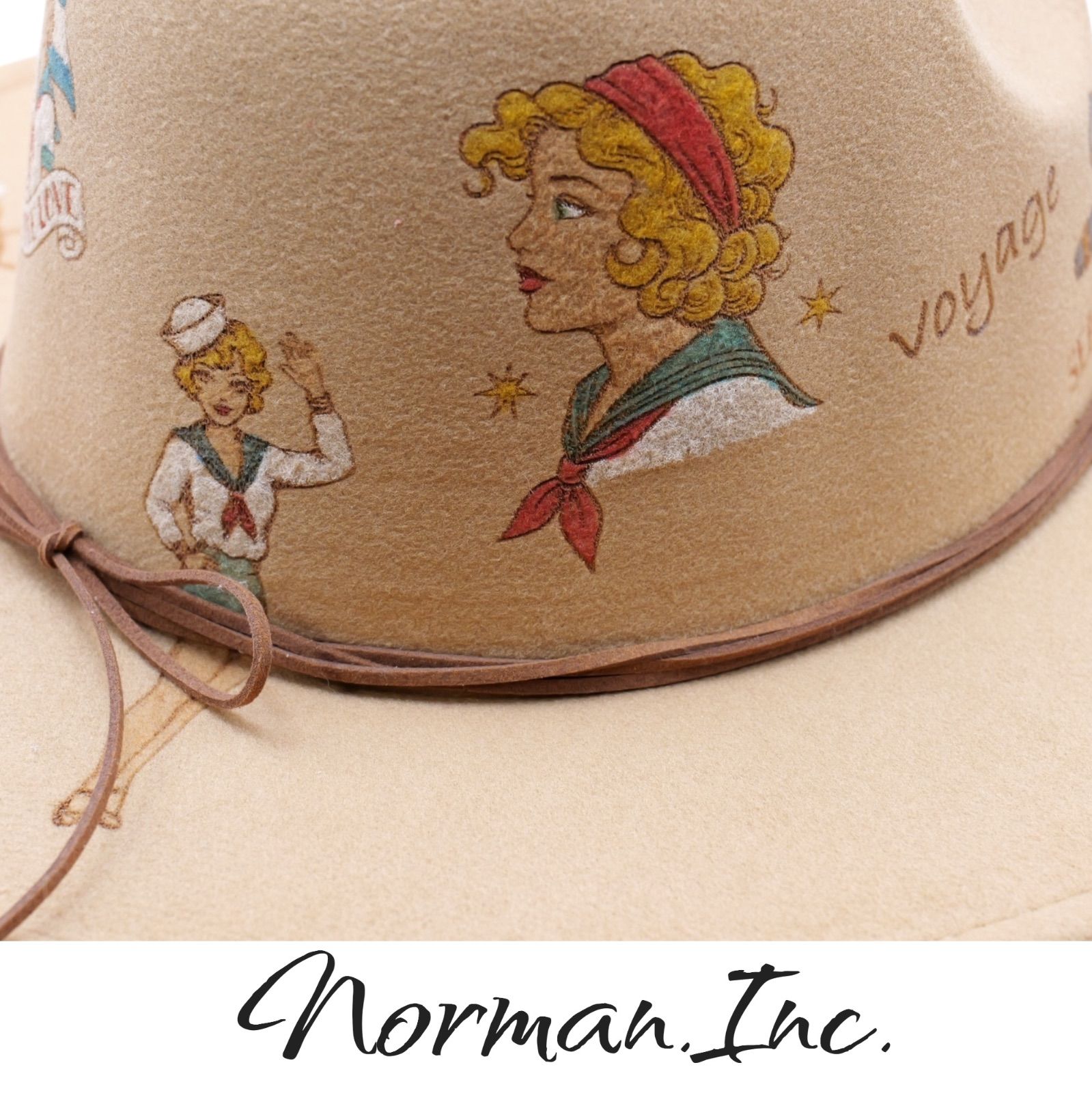 中折れハット ソフトハット メンズ 紳士 ハット 帽子 タトゥー